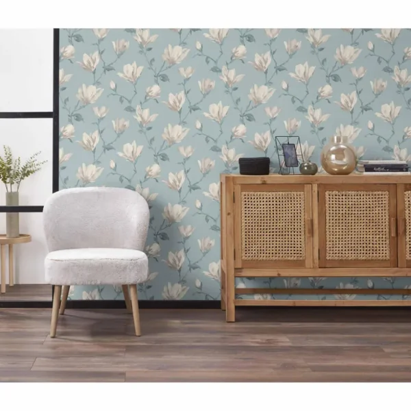 Kwantum Vliesbehang | Behang Lea Blauw Multicolor