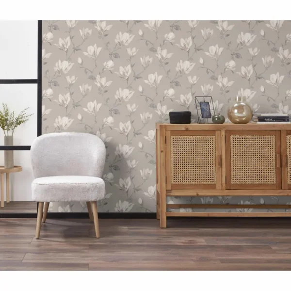 Kwantum Vliesbehang | Behang Lea Taupe
