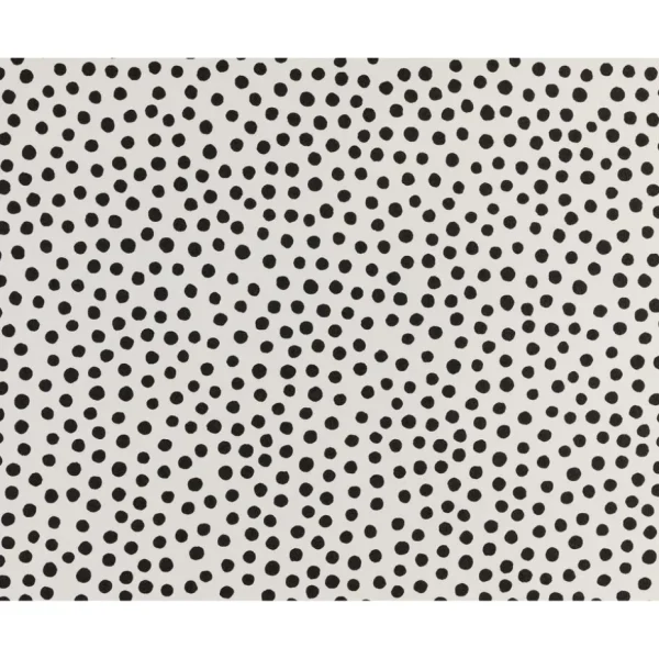 Kwantum Vliesbehang | Behang Polka Zwart Wit