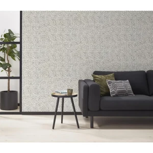 Kwantum Vliesbehang | Behang Polka Zwart Wit