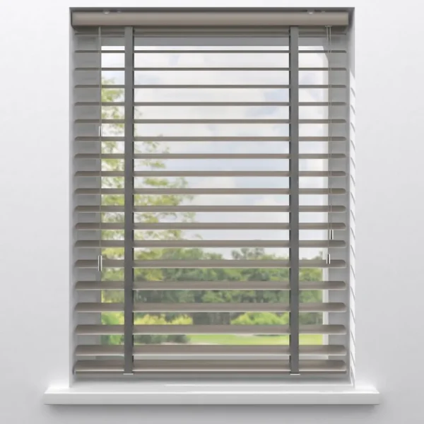 Kwantum Aluminium Jaloezieën | Houten Jaloezieën | Fenstr Aluminium Jaloezie Carlin 50mm Taupe