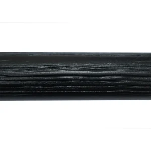 Kwantum Gordijnroedes | Gordijnroede 200cm Zwart Hout Ø28mm