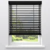 Kwantum Houten Jaloezieën | Jaloezieën | Houten Jaloezie Xander 50mm Zwart