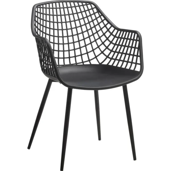Kwantum Tuinstoelen | Eetkamerstoelen | Kuipstoel Webbing Zwart