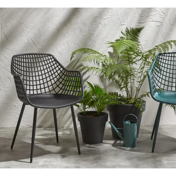 Kwantum Tuinstoelen | Eetkamerstoelen | Kuipstoel Webbing Zwart