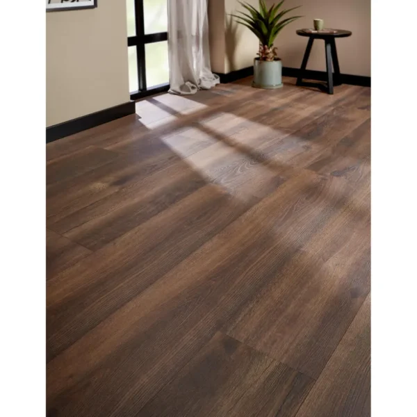 Kwantum Houtlook Laminaat | Extra Breed Laminaat | Laminaat Walsh Donker Eiken XL Plank Je berekent hoeveel meters je nodig hebt door lengte en breedte in te vullen