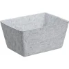 Kwantum Manden | Decoratieve Opbergdozen | Mand Vilt Grijs 30x23x15cm Petrol