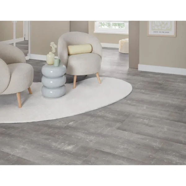 Kwantum Tegellook Pvc Vloeren | Plak Pvc-Vloeren | Plak PVC Riverton Grijs Tegel XL Plank Je berekent hoeveel meters je nodig hebt door lengte en breedte in te vullen