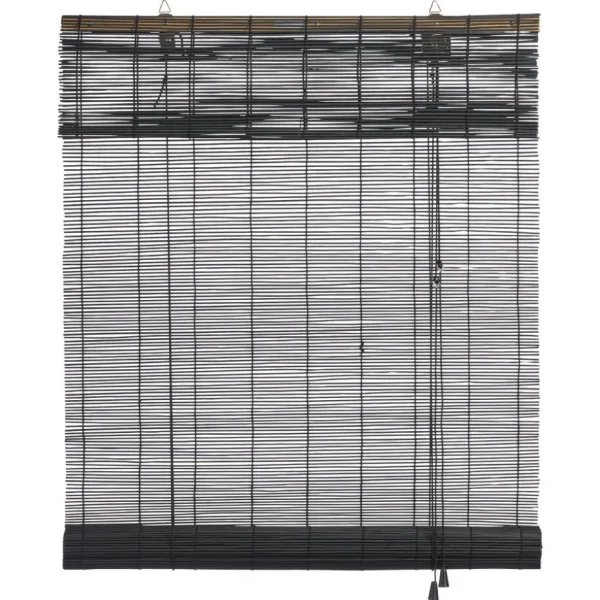 Kwantum Rolgordijnen | Rolgordijn Bamboe Zwart 100x220 Cm 100X220CM