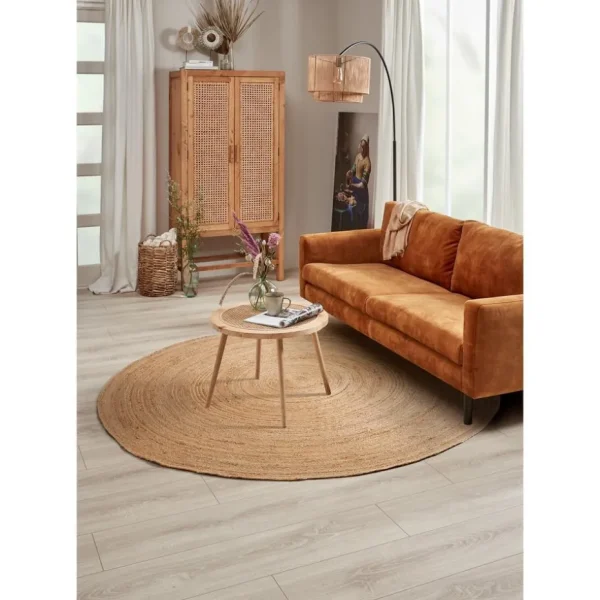 Kwantum Vloerkleden | Vloerkleden Woonkamer | Vloerkleed Solis Naturel - Ø 200 Cm