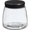 Kwantum Voorraadpotten & Blikken | Voorraadpot Glas Zwart - 12,5 Cm 13 Cm