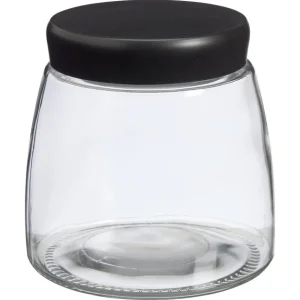 Kwantum Voorraadpotten & Blikken | Voorraadpot Glas Zwart - 12,5 Cm 13 Cm